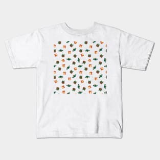 Christmas Gifts Pattern Design, Red 10 Kids T-Shirt